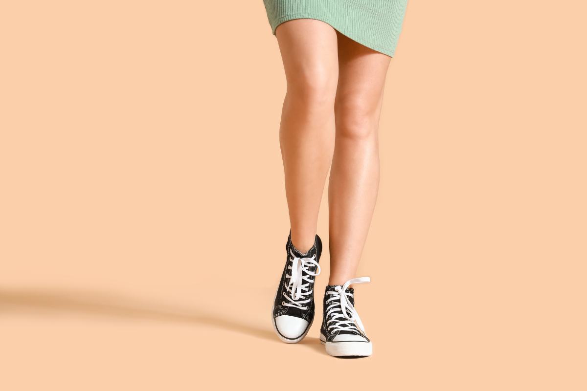 vestido com calçado