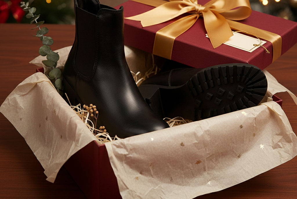 bota feminina como presente