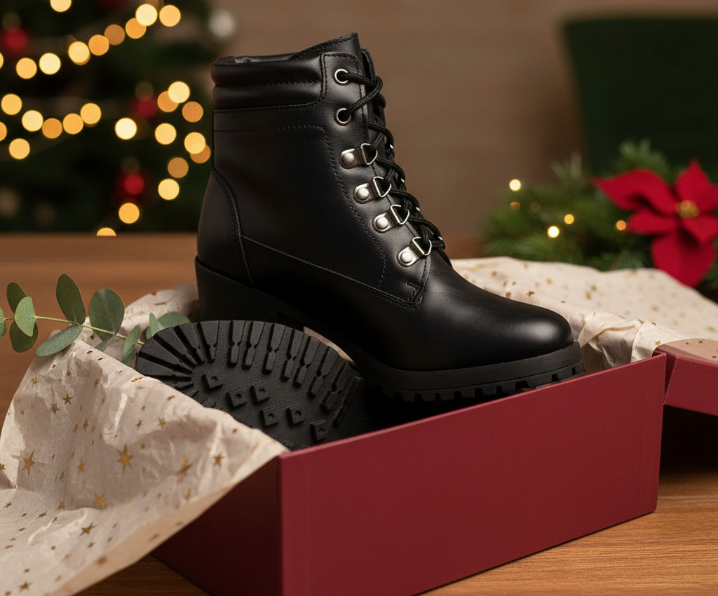 bota feminina como presente